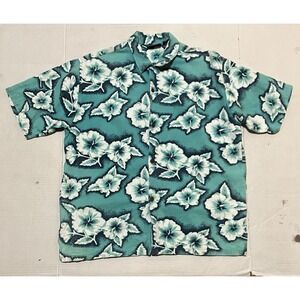 GOTCHA Vintage Hawaiin Button Up Short Sleeve Shirt Mens Size Large Skater